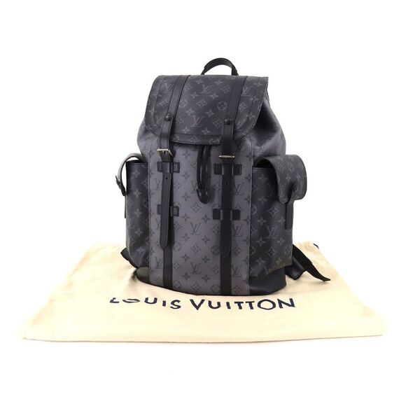 Louis Vuitton Monogram Eclipse Christopher MM Backpack Rucksack Black - Picture 7 of 8